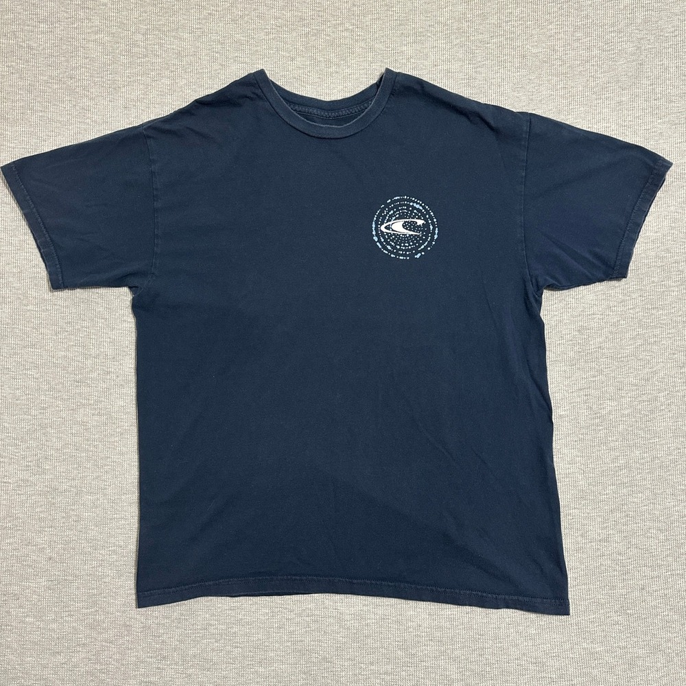 ONeill Moon Globe Double Sided Graphic Tee Navy Large Surf Skate Mens Est 1952